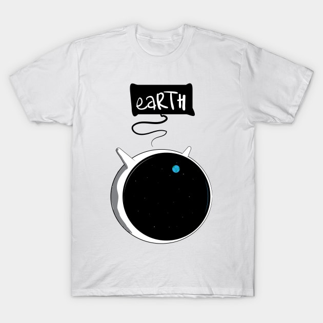 Space Earth T-Shirt by kibozio